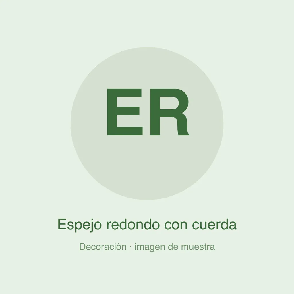 Espejo redondo con cuerda (imagen de muestra)
