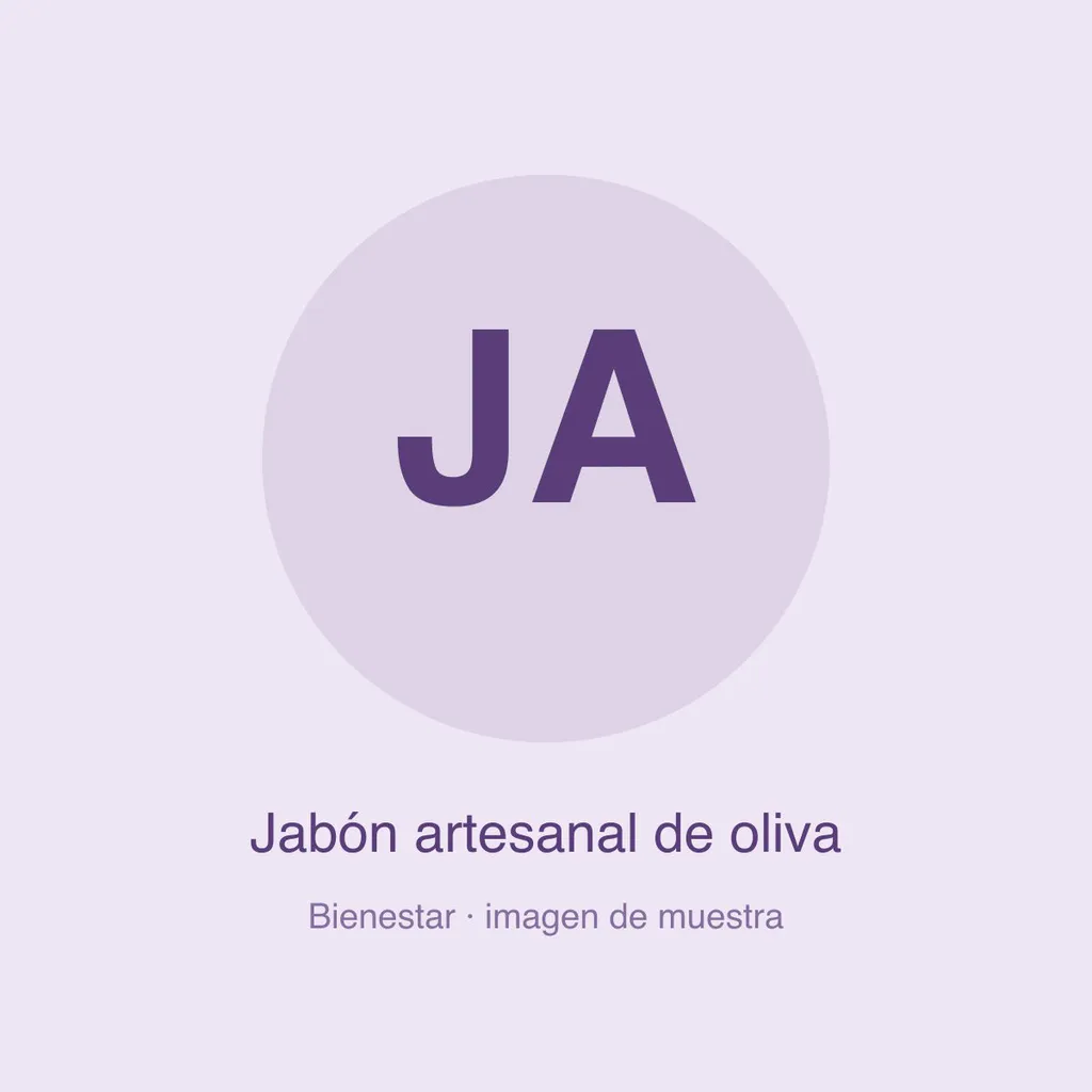 Jabón artesanal de oliva (imagen de muestra)