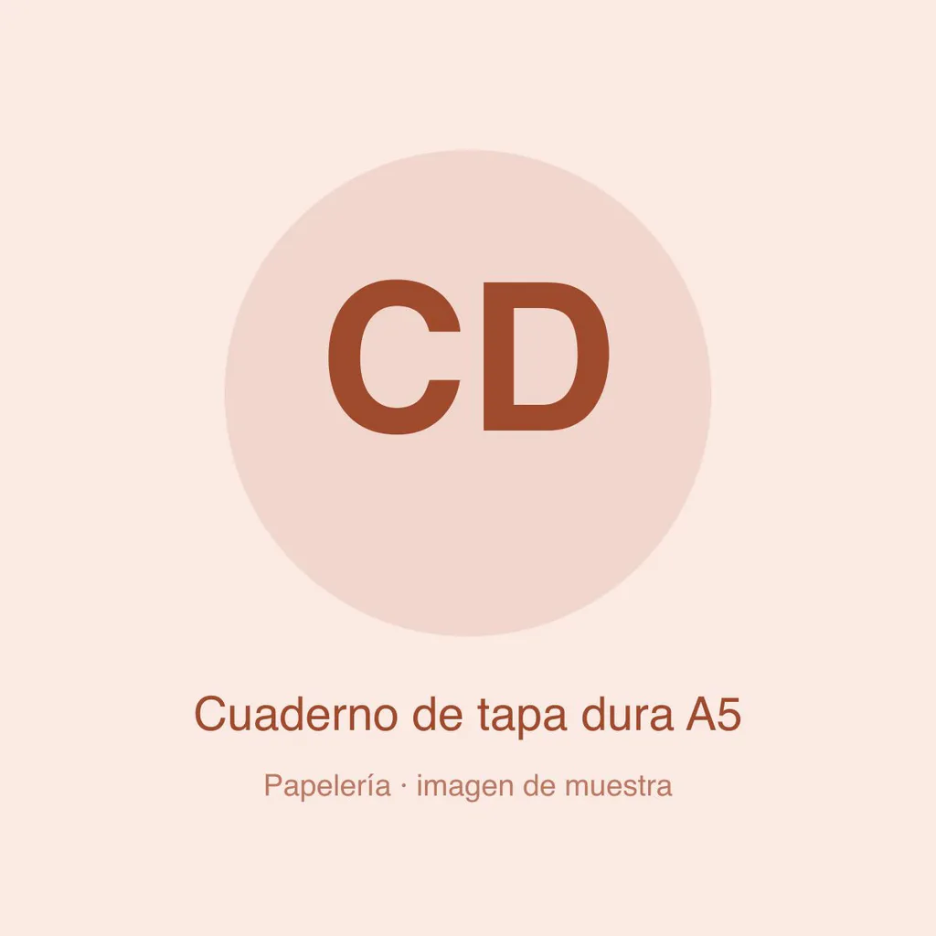 Cuaderno de tapa dura A5 (imagen de muestra)