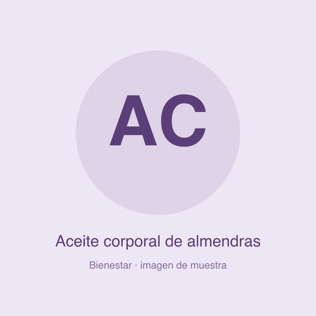 Aceite corporal de almendras (imagen de muestra)