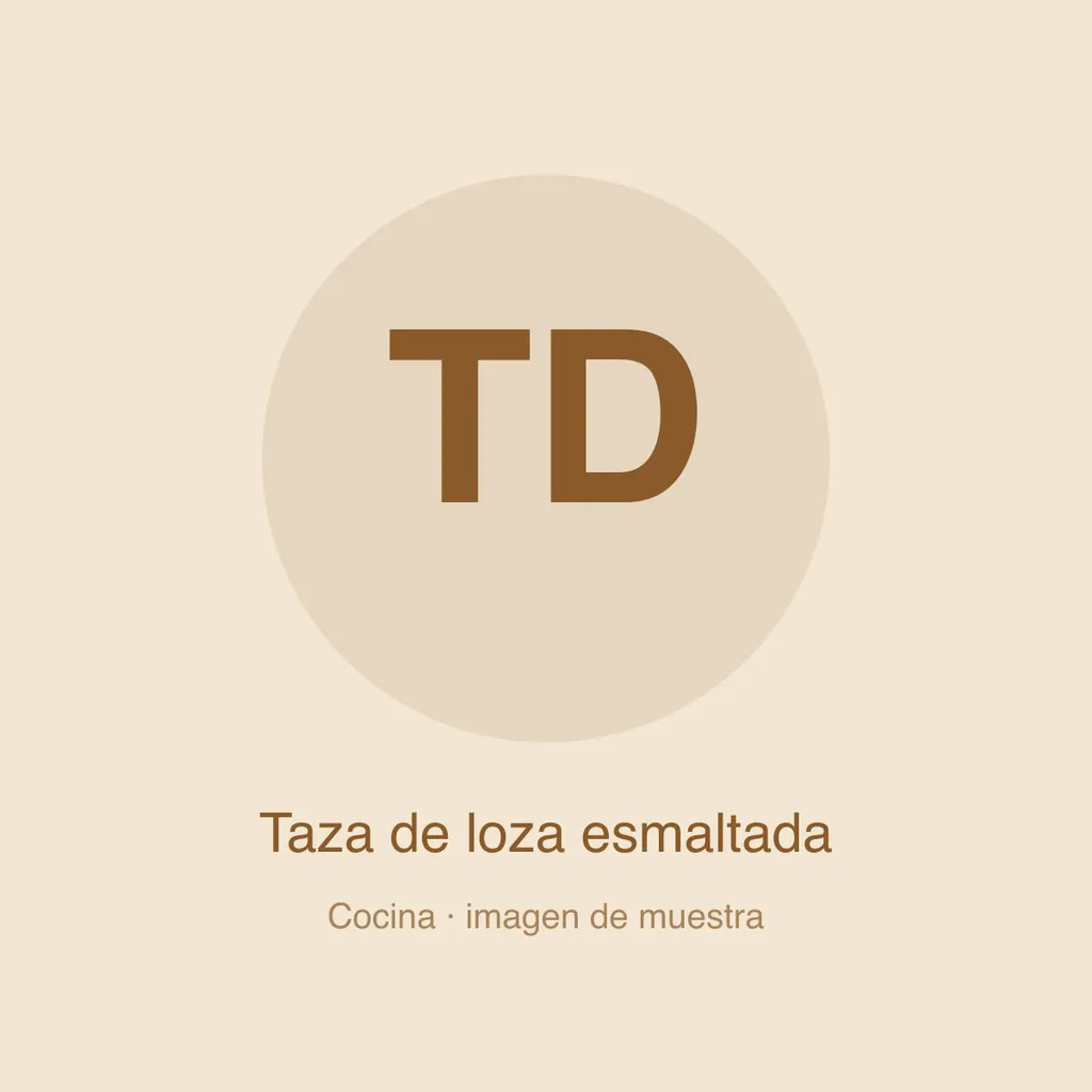 Taza de loza esmaltada (imagen de muestra)