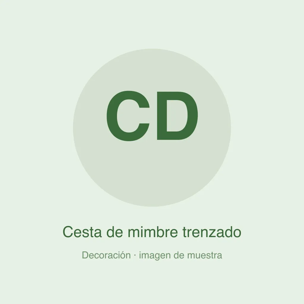 Cesta de mimbre trenzado (imagen de muestra)